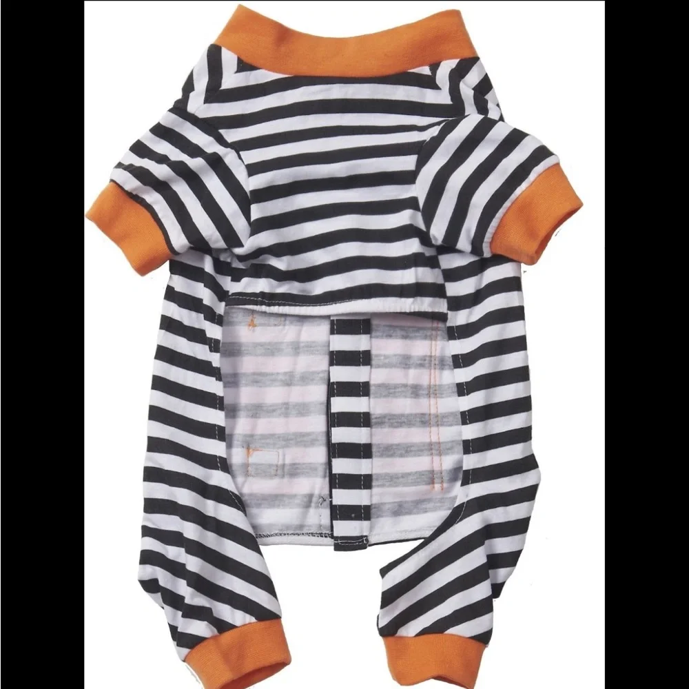 🎃 Petrageous Designs Pumpkin Patch Striped Halloween Dog Pajamas